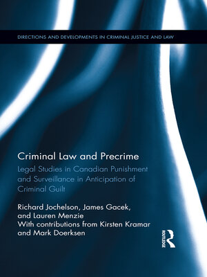 cover image of Criminal Law and Precrime